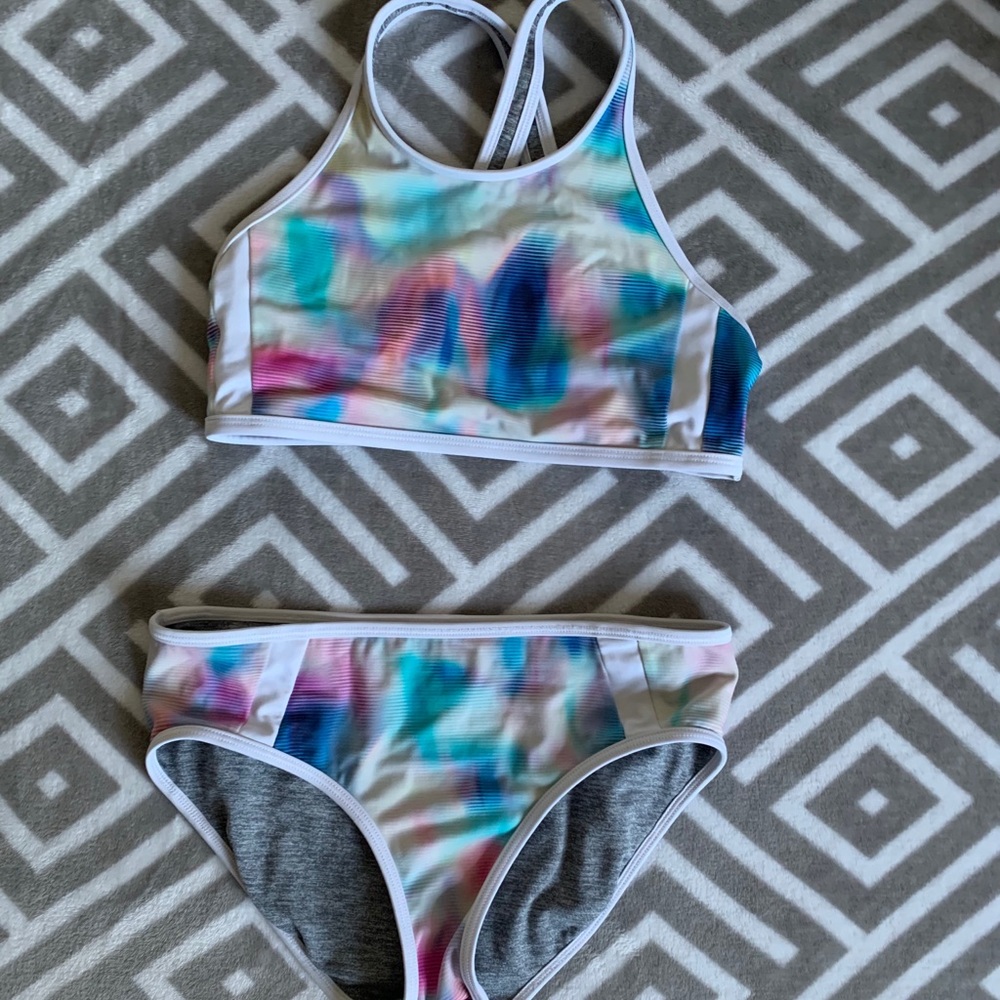 Athleta girls reversible swimsuit